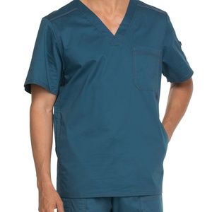 Dickies Men's Caribbean Blue Scrub Top